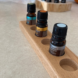 6 Hole 10ML Essential Oil Stand - Oak