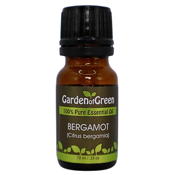 Bergamot essential oil front picture with white background
