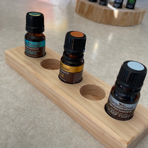 Show off your favorite 5 10ml essential oils with this gorgeous wooden display stand in pine! Its smooth finish gives it a luxurious feel and unique look, perfect for displaying your favorite essential oil blends.