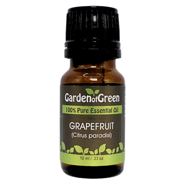 Grapefruit essential oil front view with a white background