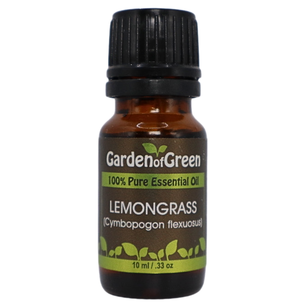 Lemongrass essential oil 10ml front view with a white background