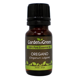 Oregano essential oil by garden of green 10ml front view with a white background