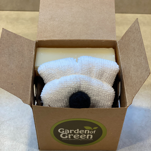 Kids Bath Gift Set with Puppy Washcloth & Gentle Lavender Soap | Eco-Friendly Ready-to-Gift Box