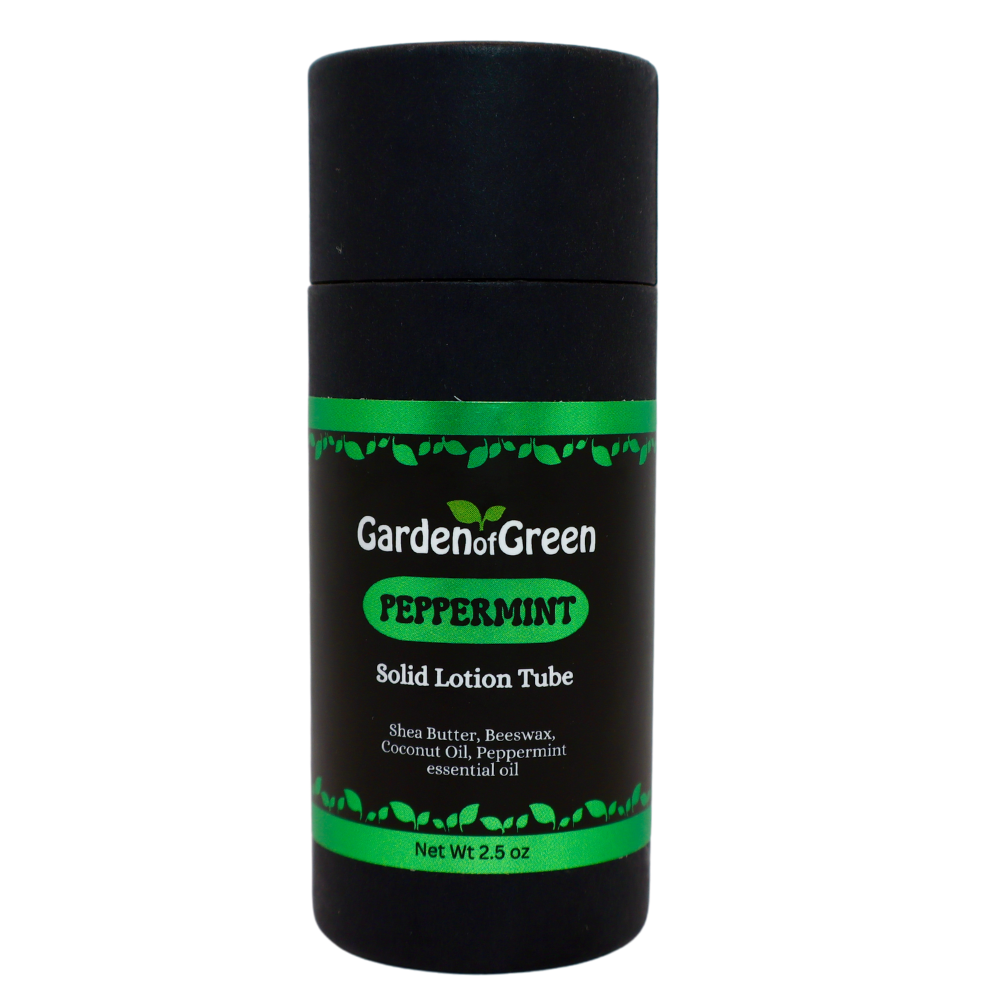 Peppermint Solid Lotion Stick – Cooling Relief | Garden of Green