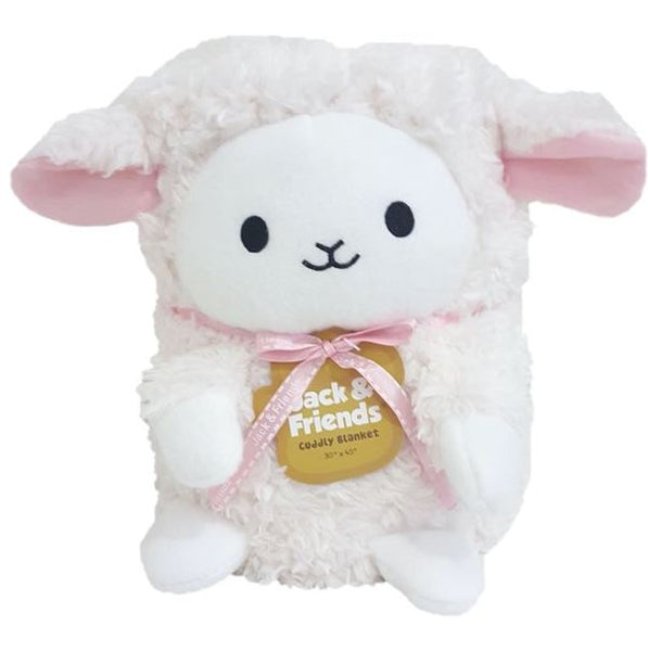 Jack & Friends Kids Animal Cuddly Blanket Lamb